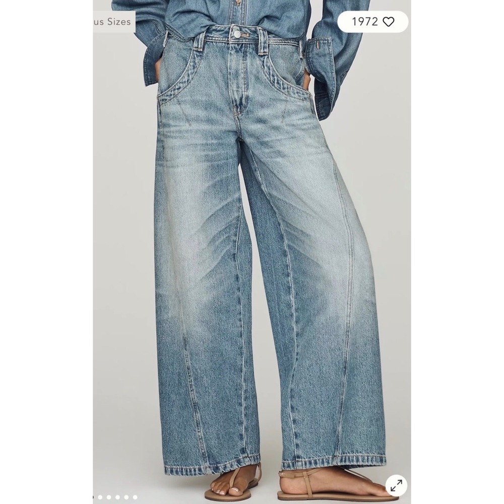 Anthropologie Pilcro Kenny High Rise Tapered Barrel Jeans 26 Excellent Condition